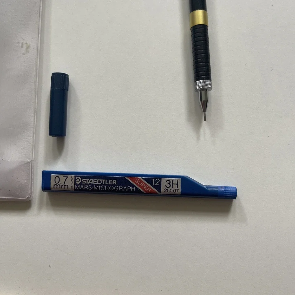 .5mm Staedtler Drafting Pencil‎ 925 03 Assembled in Japan Black w/ Gold Band